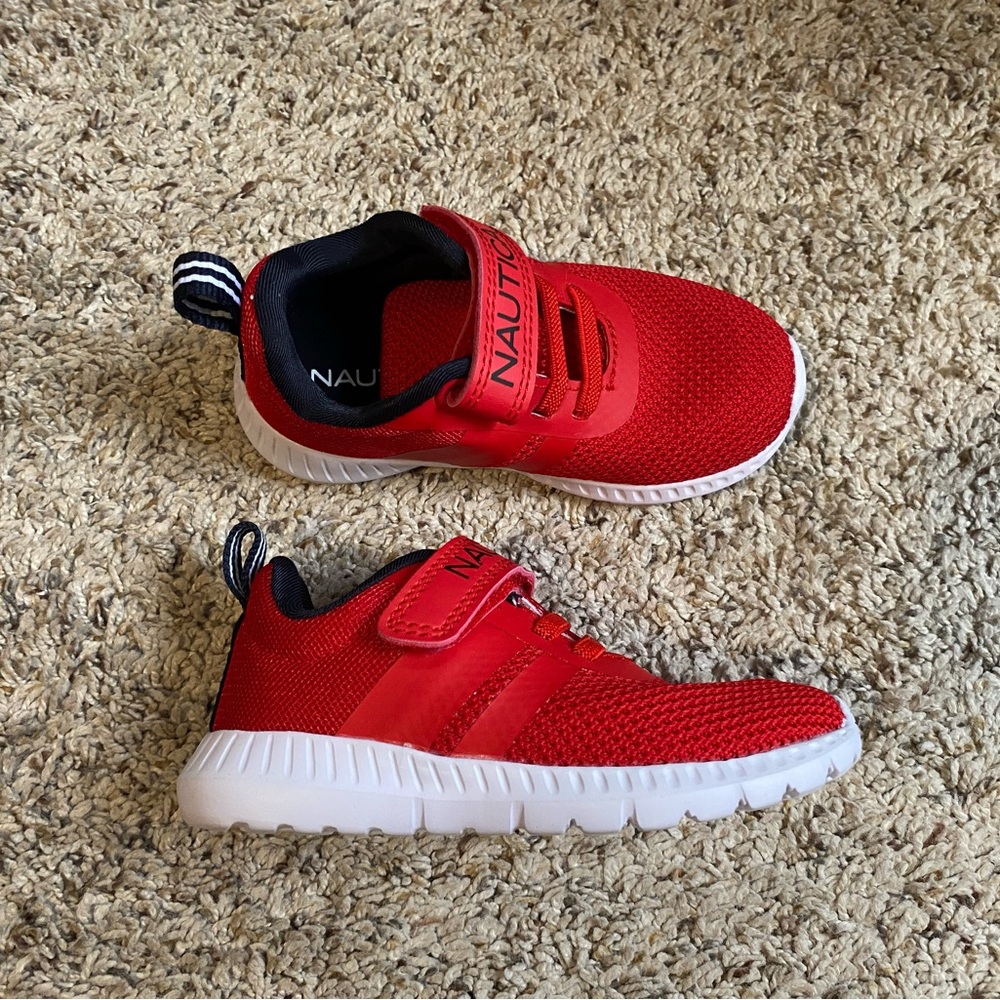 Nautica boys size 7 toddler shoes sneakers red Towhee